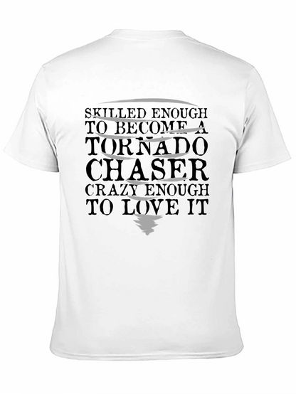 Tornado Chaser Graphic Tee - Black Cotton T-Shirt