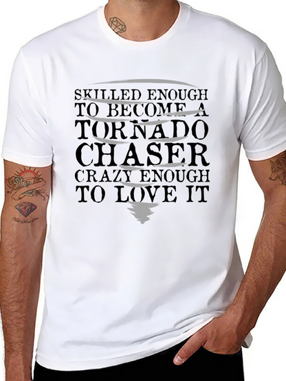 Tornado Chaser Graphic Tee - Black Cotton T-Shirt