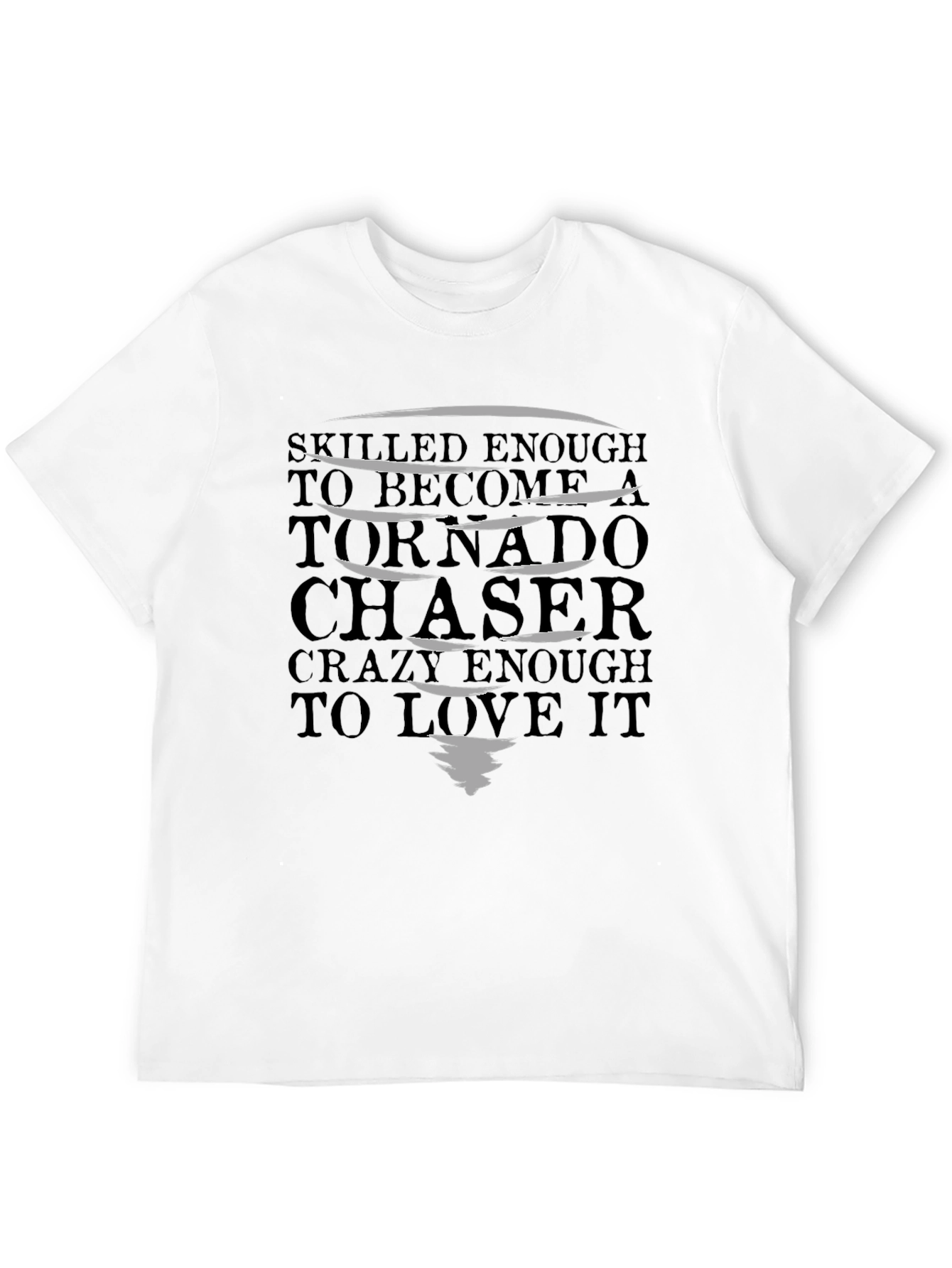 Tornado Chaser Graphic Tee - Black Cotton T-Shirt