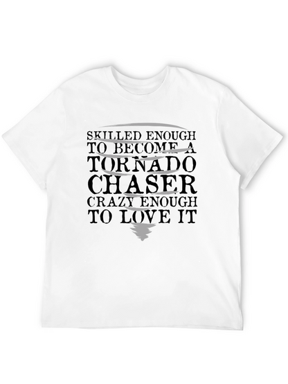 Tornado Chaser Graphic Tee - Black Cotton T-Shirt