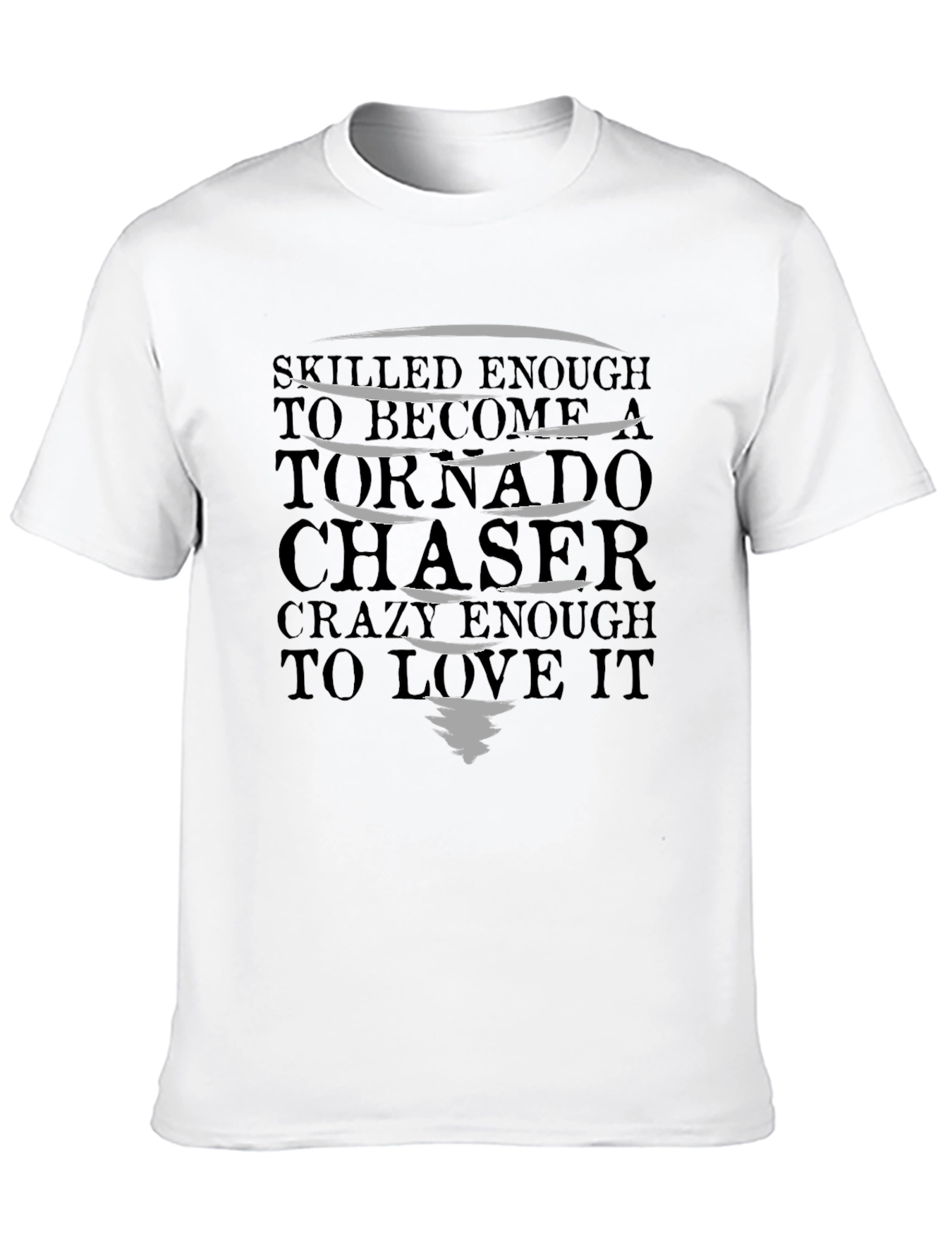 Tornado Chaser Graphic Tee - Black Cotton T-Shirt
