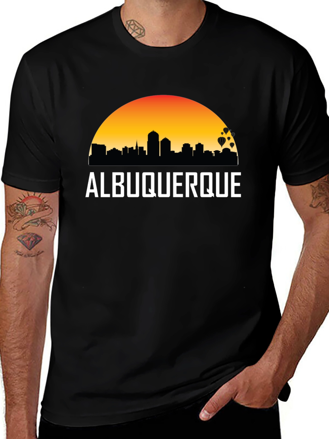 Albuquerque Skyline Graphic T-Shirt