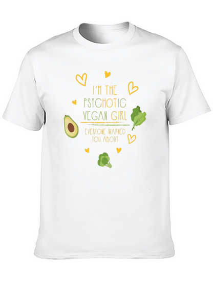 Psychotic Vegan Girl Black T-Shirt
