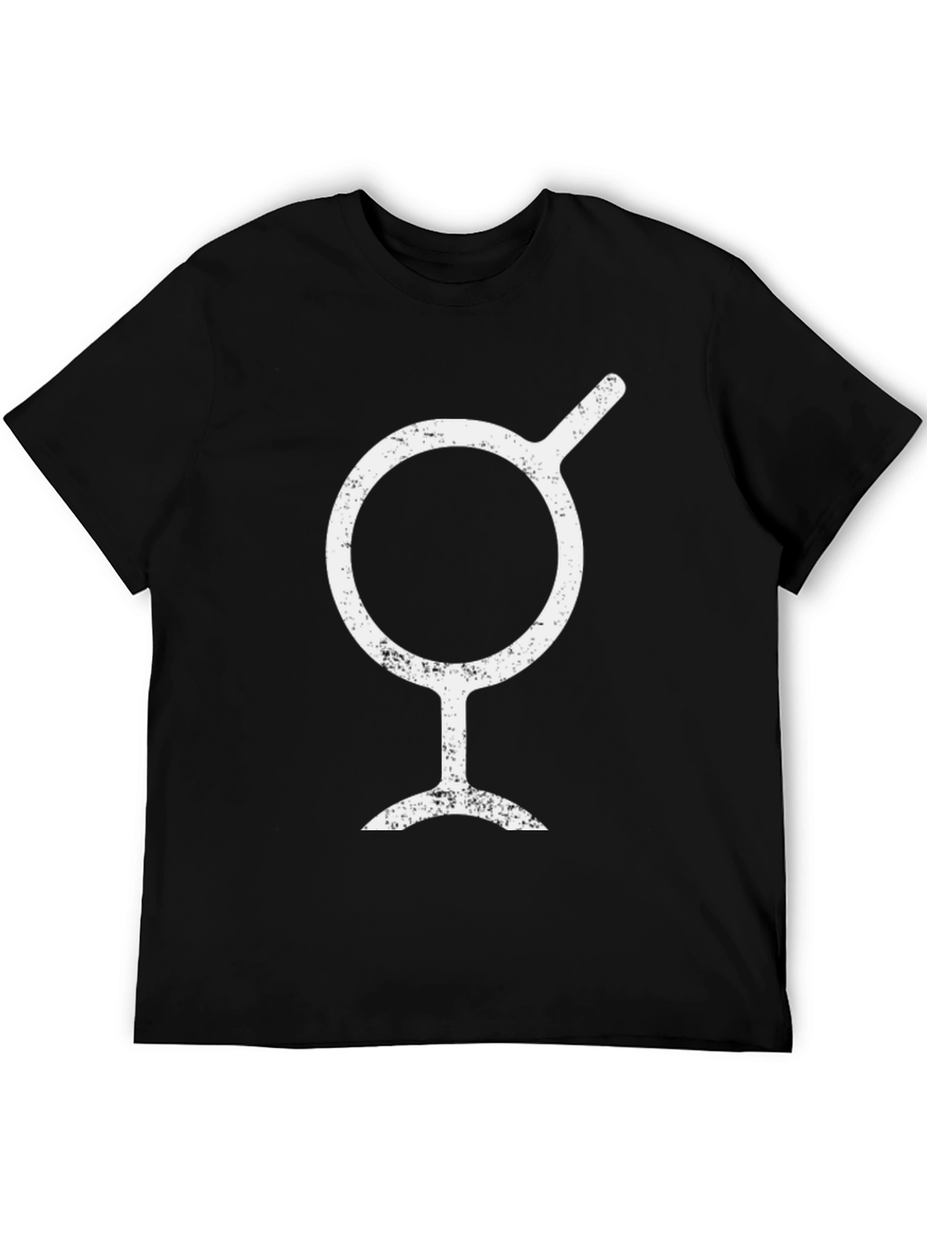 Unique Symbol Graphic Black T-Shirt