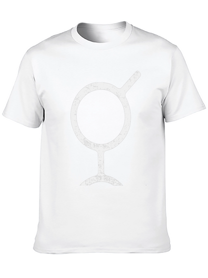 Unique Symbol Graphic Black T-Shirt
