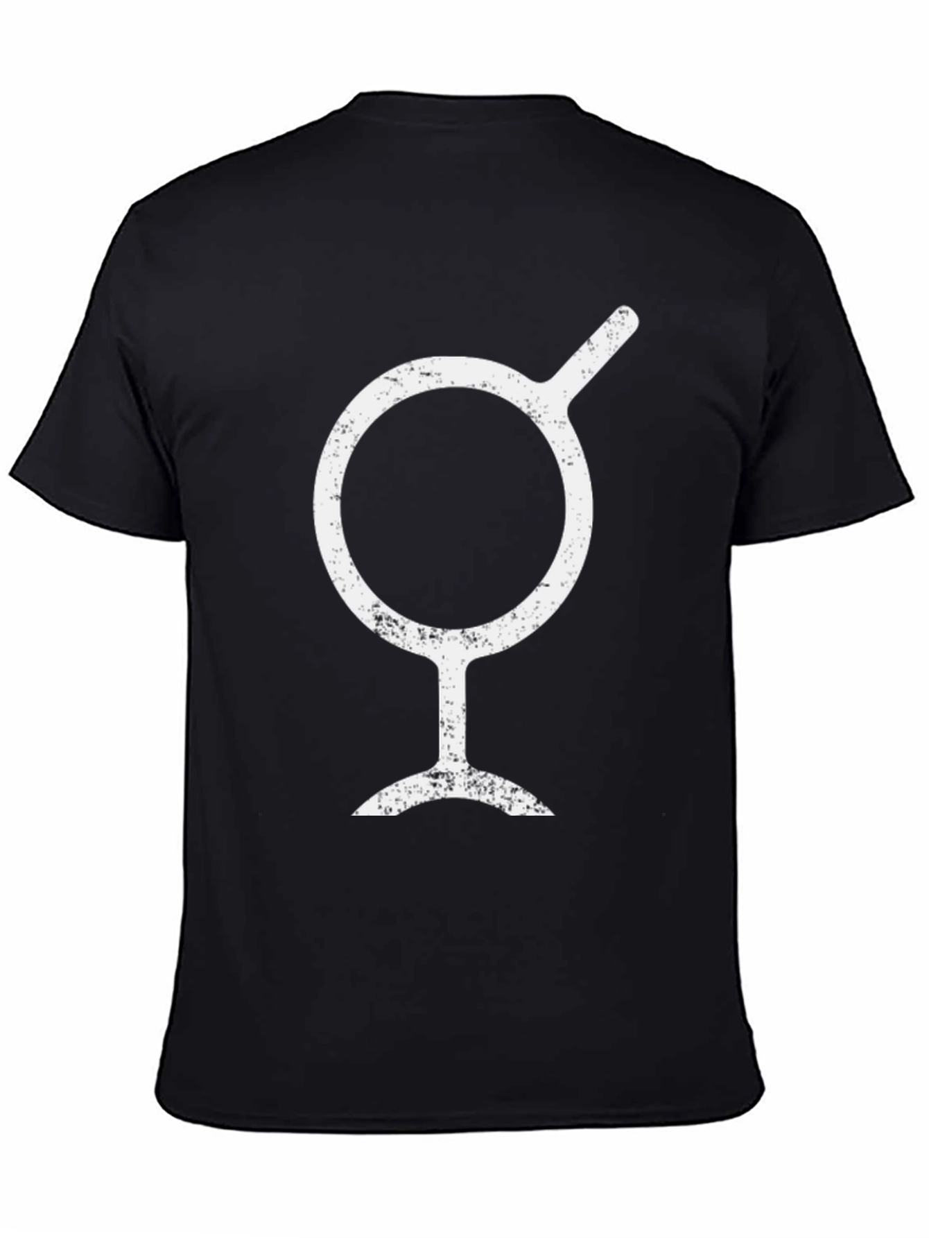 Unique Symbol Graphic Black T-Shirt