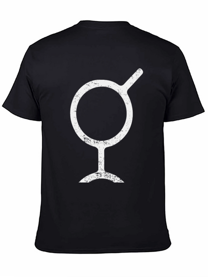 Unique Symbol Graphic Black T-Shirt