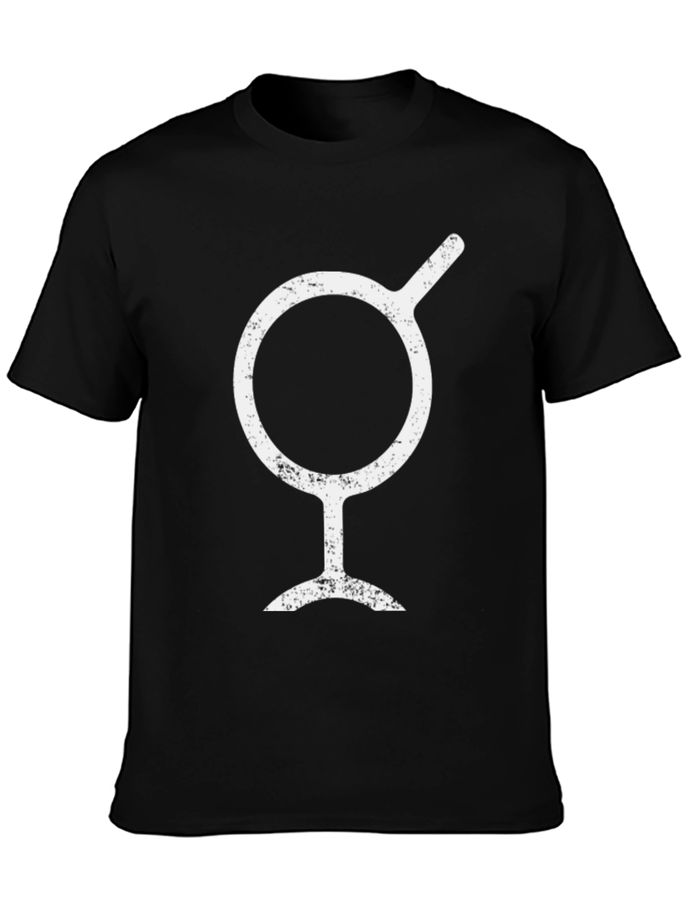 Unique Symbol Graphic Black T-Shirt