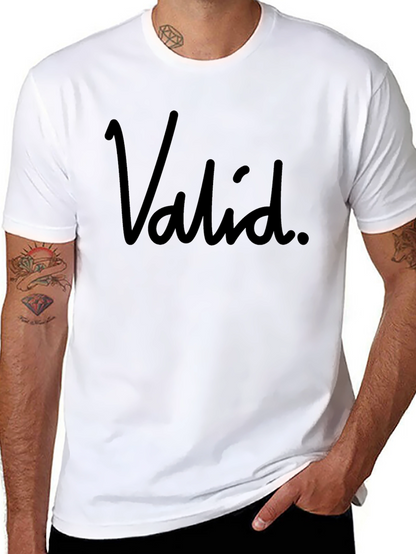 Valid Black Graphic T-Shirt - Stylish & Comfortable