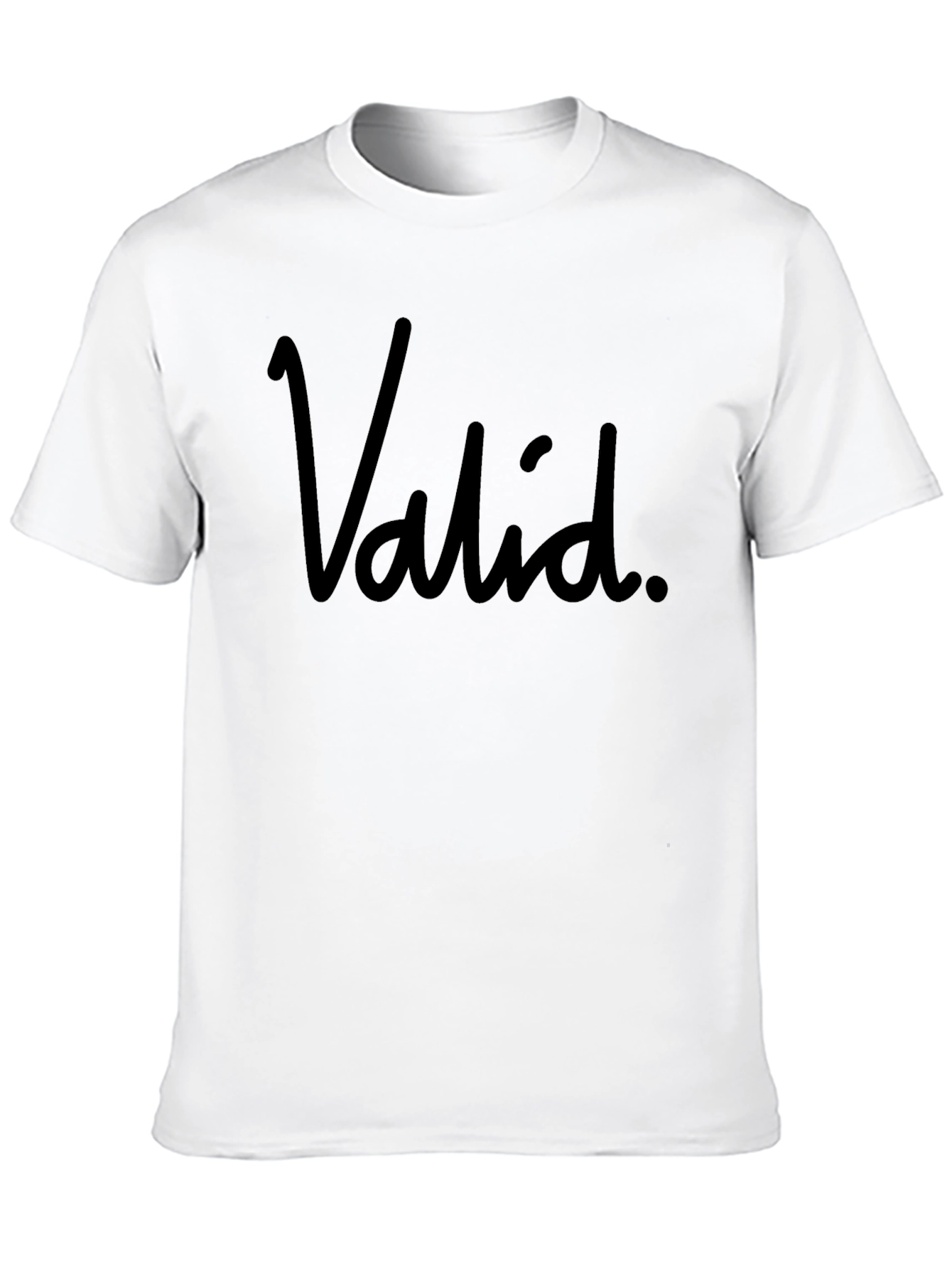 Valid Black Graphic T-Shirt - Stylish & Comfortable