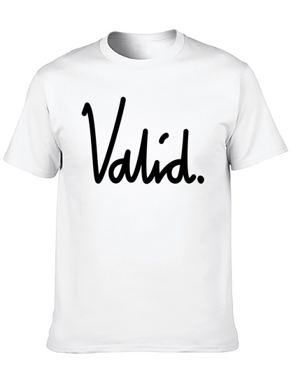 Valid Black Graphic T-Shirt - Stylish & Comfortable