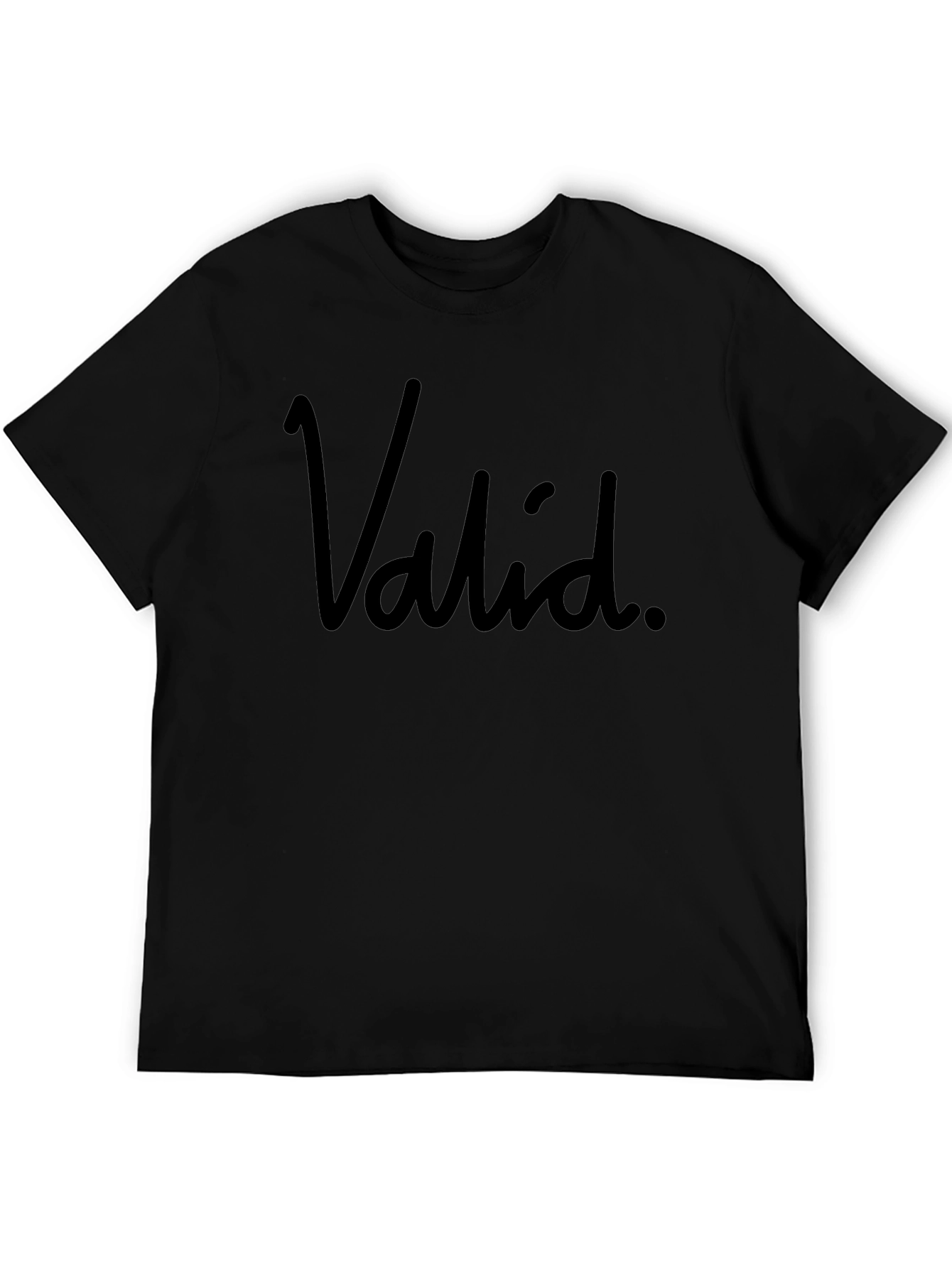 Valid Black Graphic T-Shirt - Stylish & Comfortable