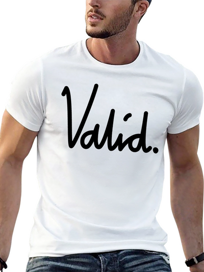 Valid Black Graphic T-Shirt - Stylish & Comfortable