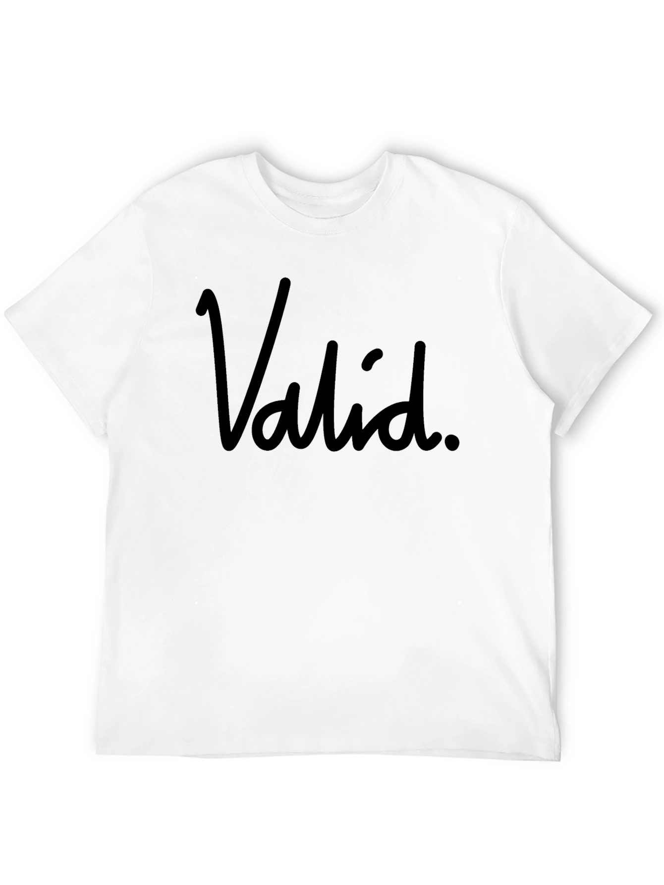 Valid Black Graphic T-Shirt - Stylish & Comfortable