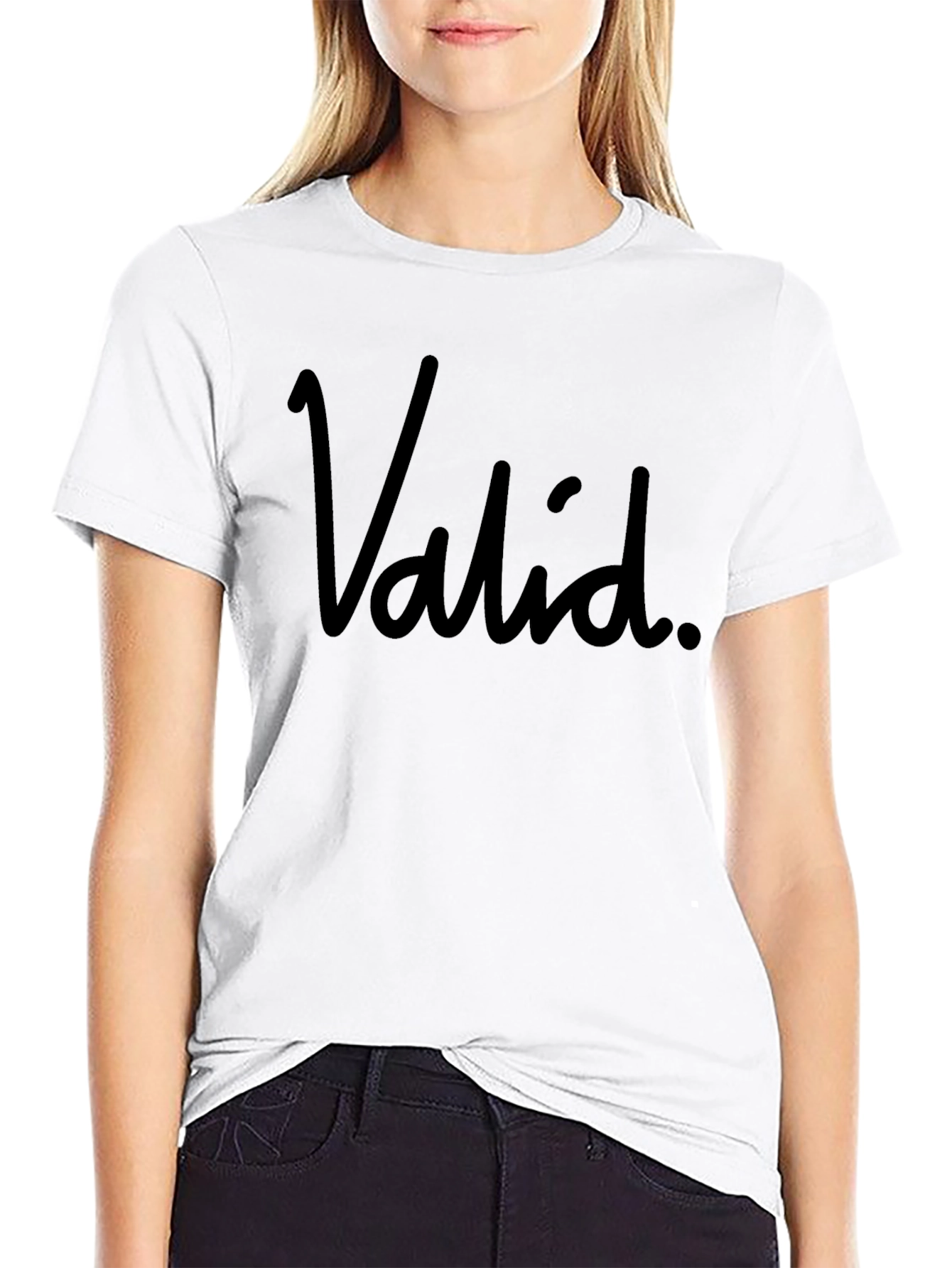 Valid Black Graphic T-Shirt - Stylish & Comfortable
