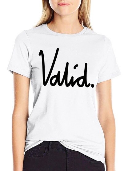 Valid Black Graphic T-Shirt - Stylish & Comfortable