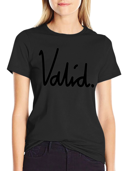 Valid Black Graphic T-Shirt - Stylish & Comfortable