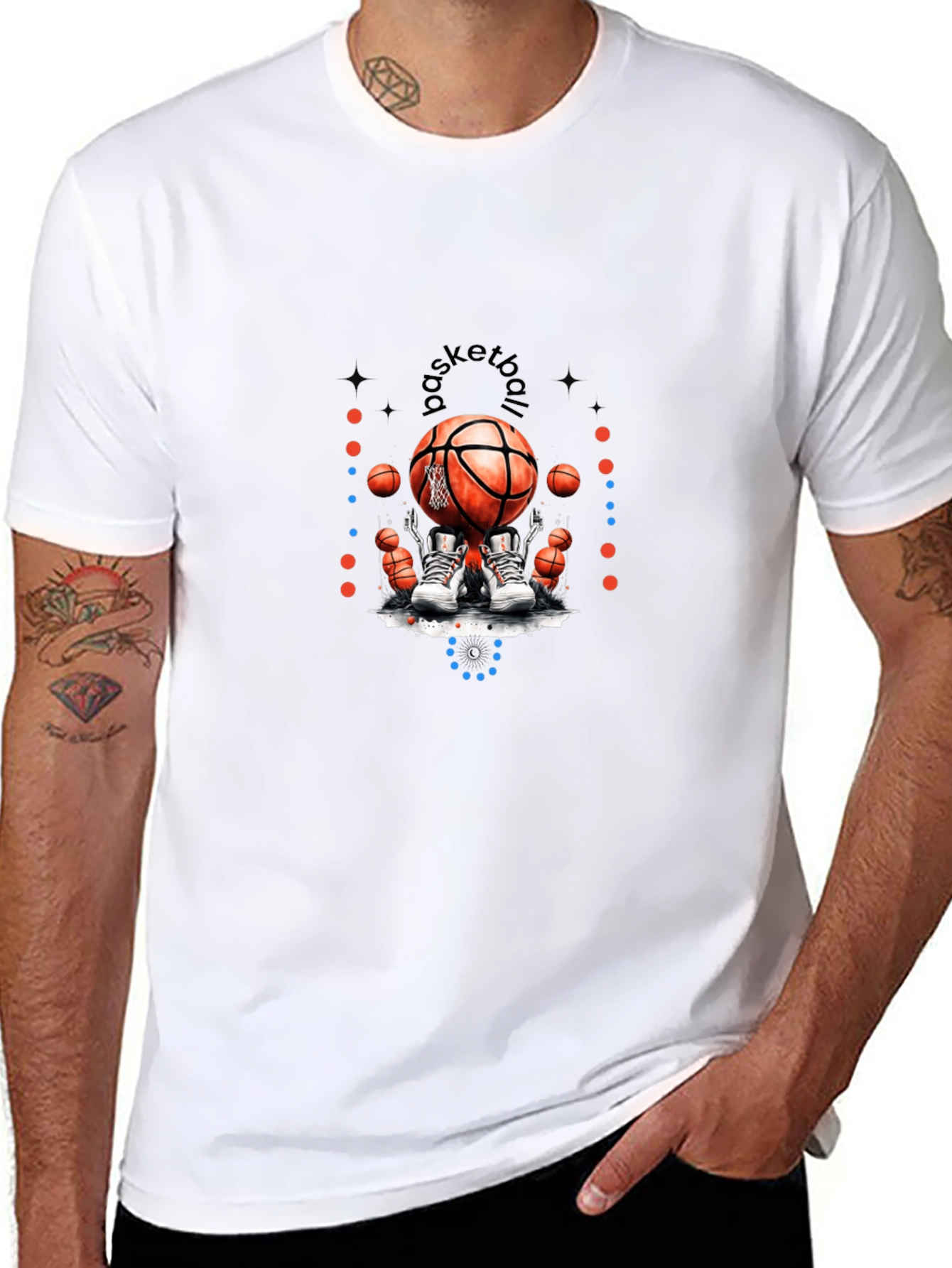 Basketball Graphic T-Shirt - Black