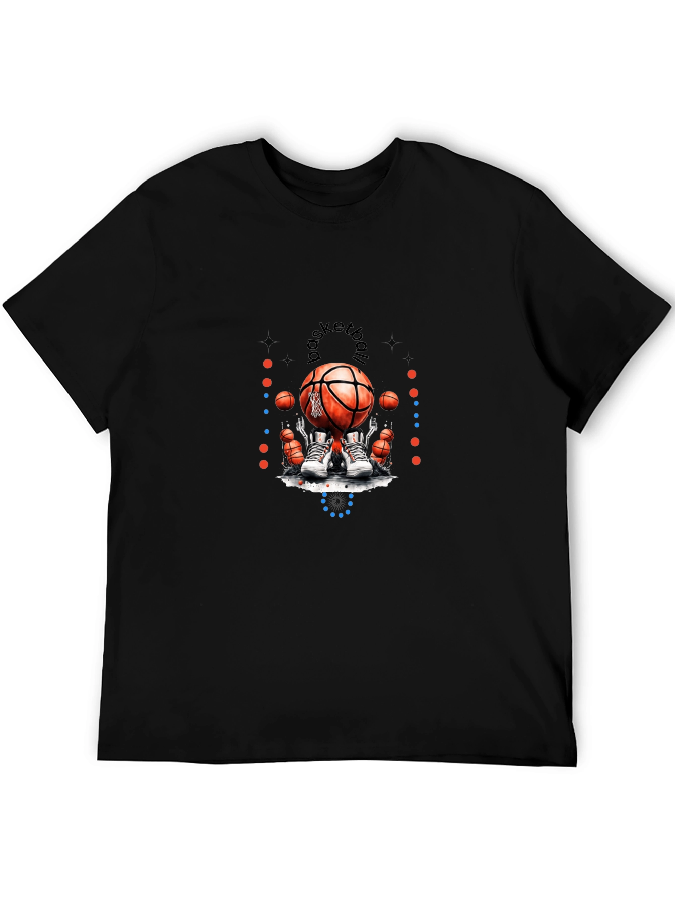 Basketball Graphic T-Shirt - Black