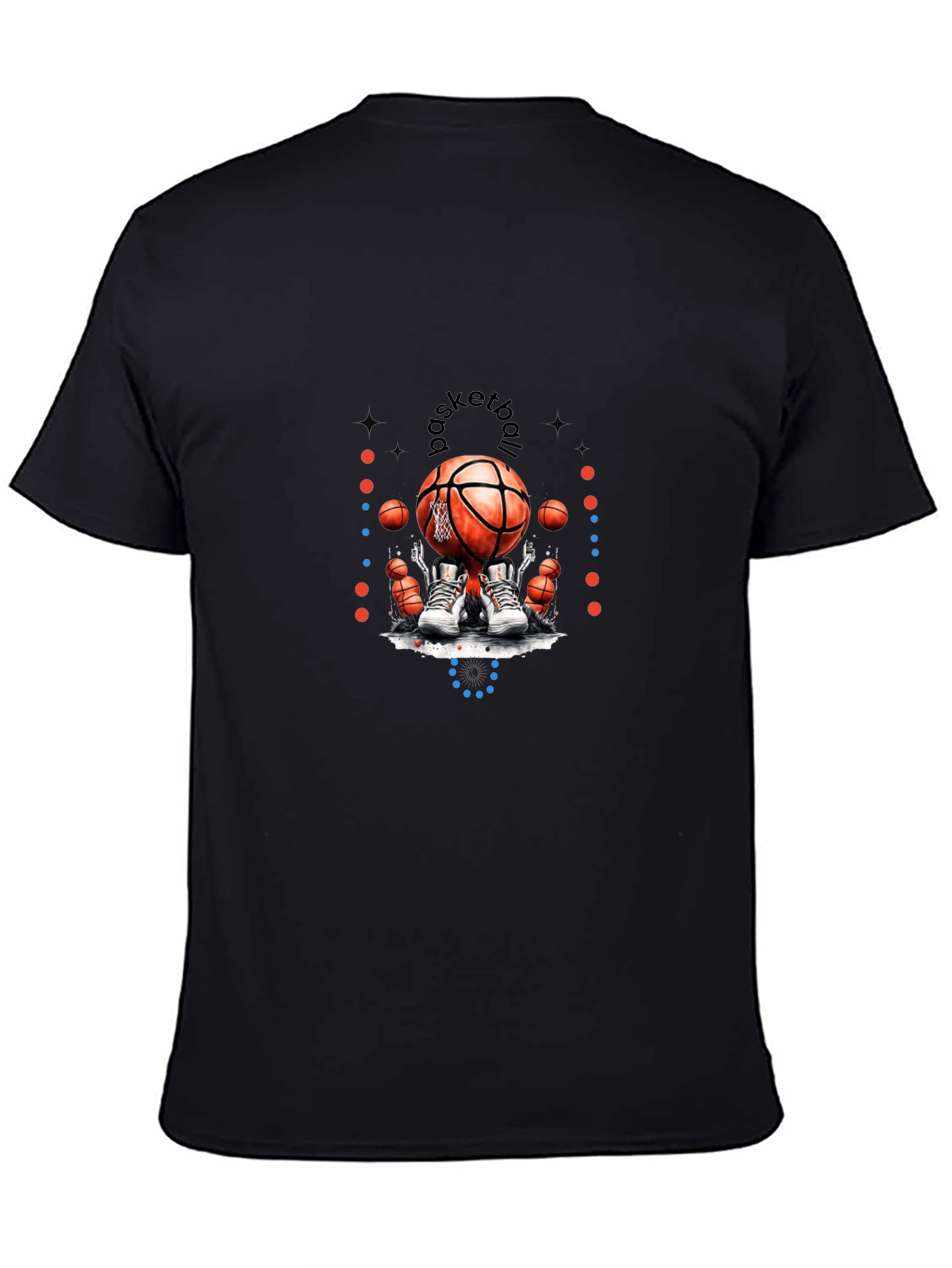 Basketball Graphic T-Shirt - Black