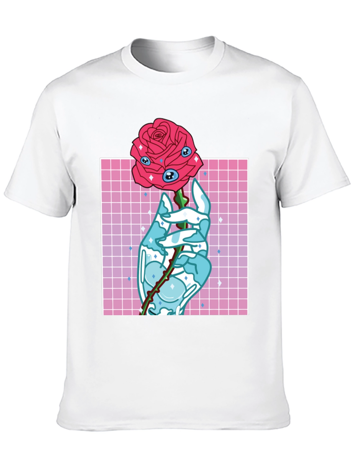Eye Rose Graphic Tee - Modern Aesthetic T-Shirt