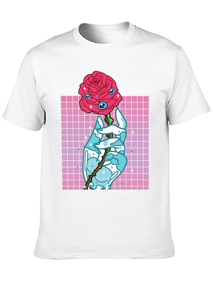 Eye Rose Graphic Tee - Modern Aesthetic T-Shirt