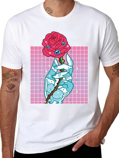 Eye Rose Graphic Tee - Modern Aesthetic T-Shirt