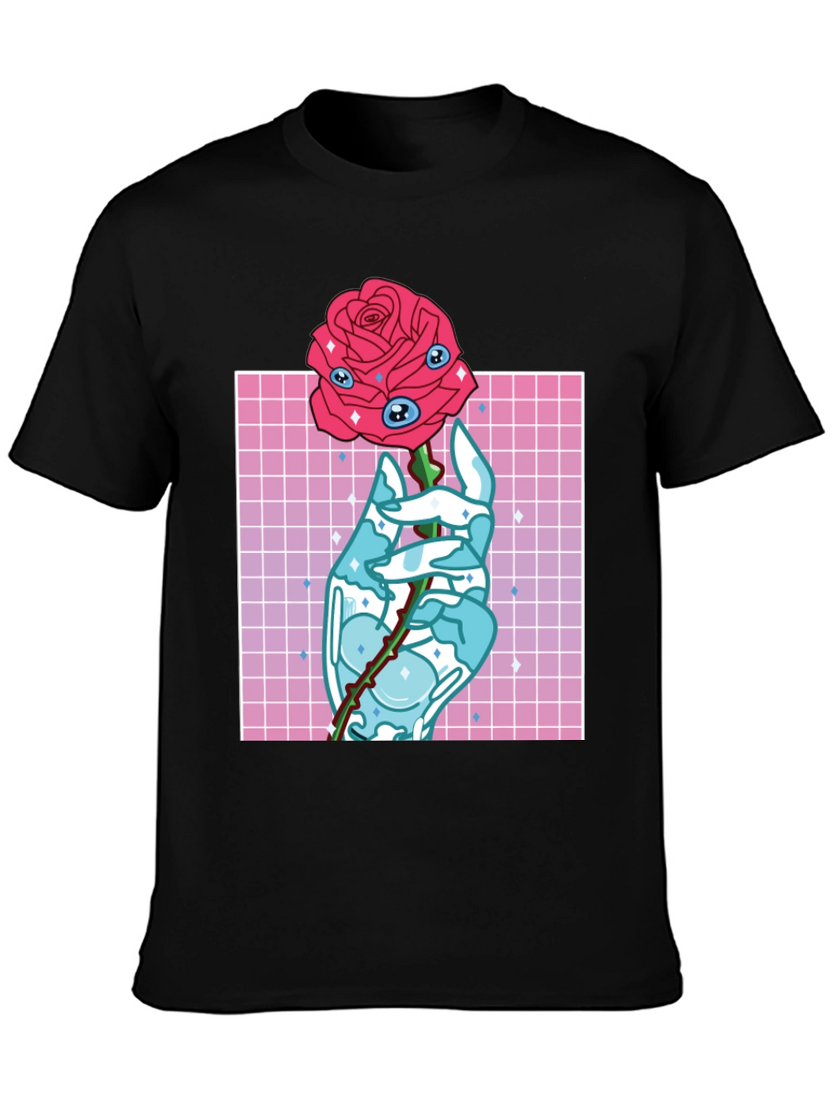 Eye Rose Graphic Tee - Modern Aesthetic T-Shirt