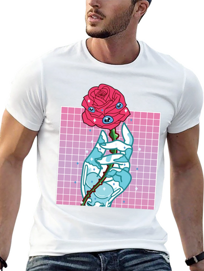 Eye Rose Graphic Tee - Modern Aesthetic T-Shirt