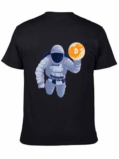 Bitcoin Astronaut Graphic T-Shirt - Crypto Moon Landing!