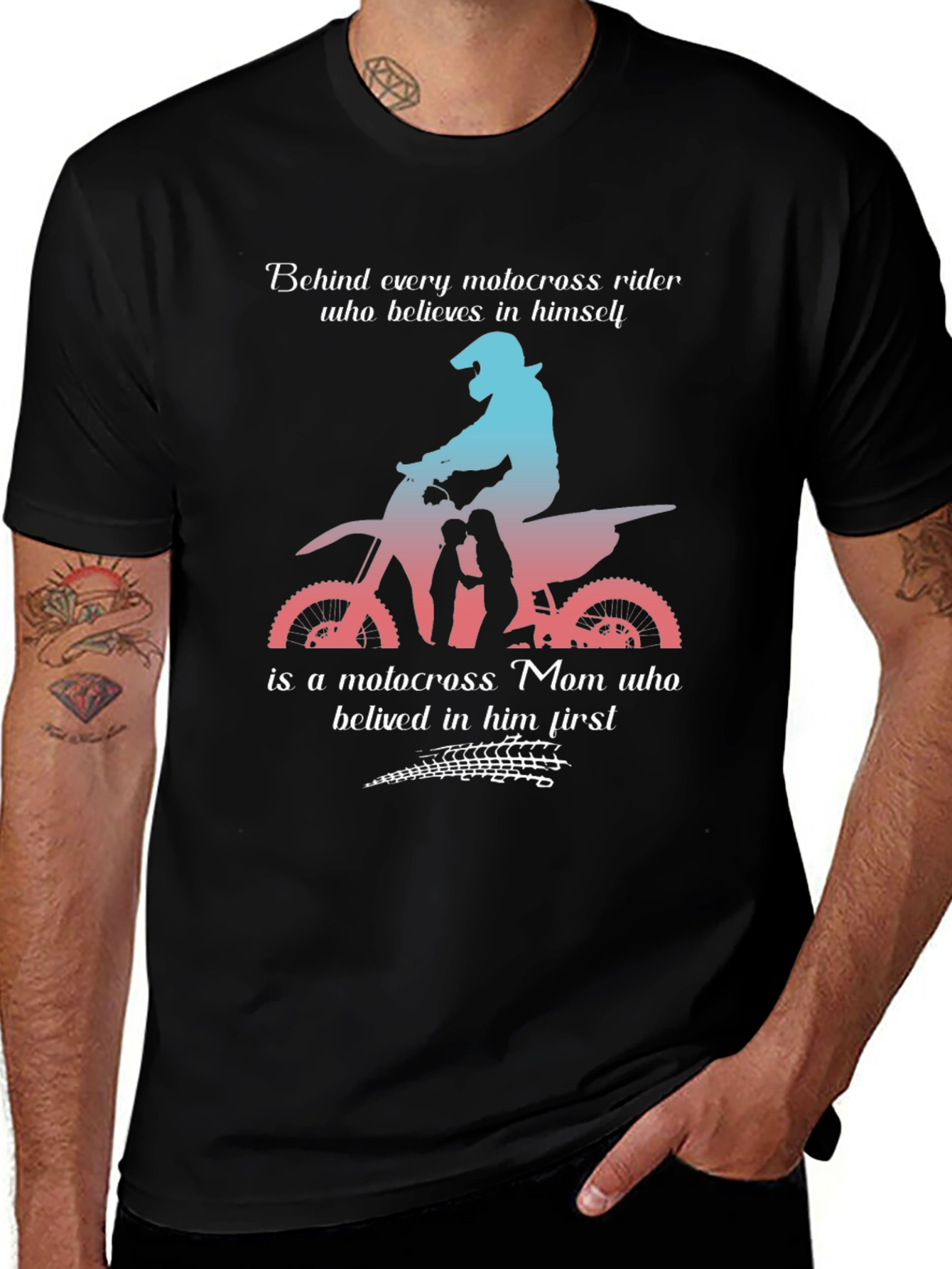 Motocross Mom T-Shirt: Behind Every Rider