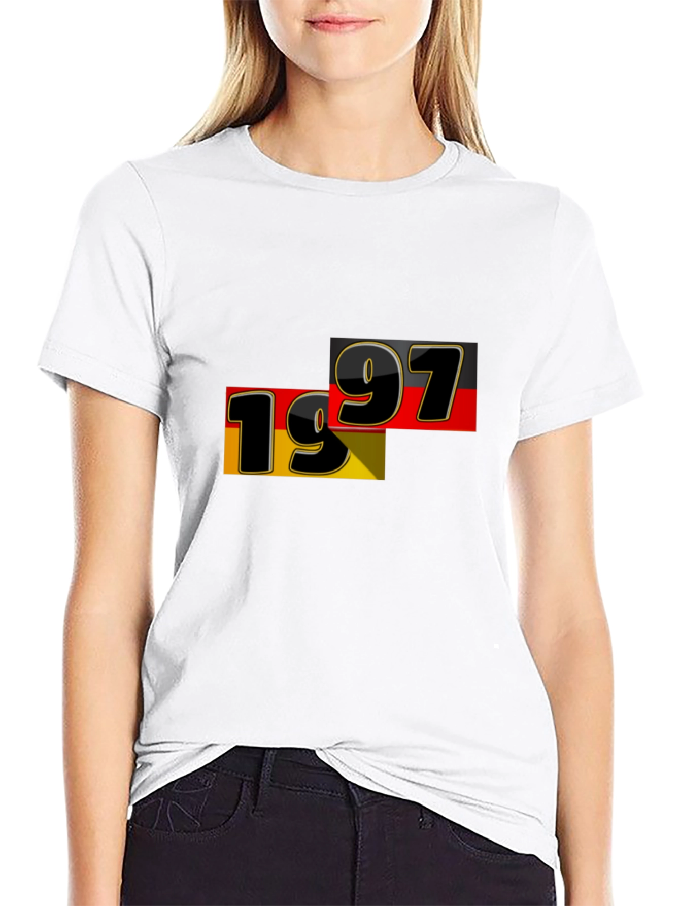 1997 Germany Flag Graphic Tee - Black