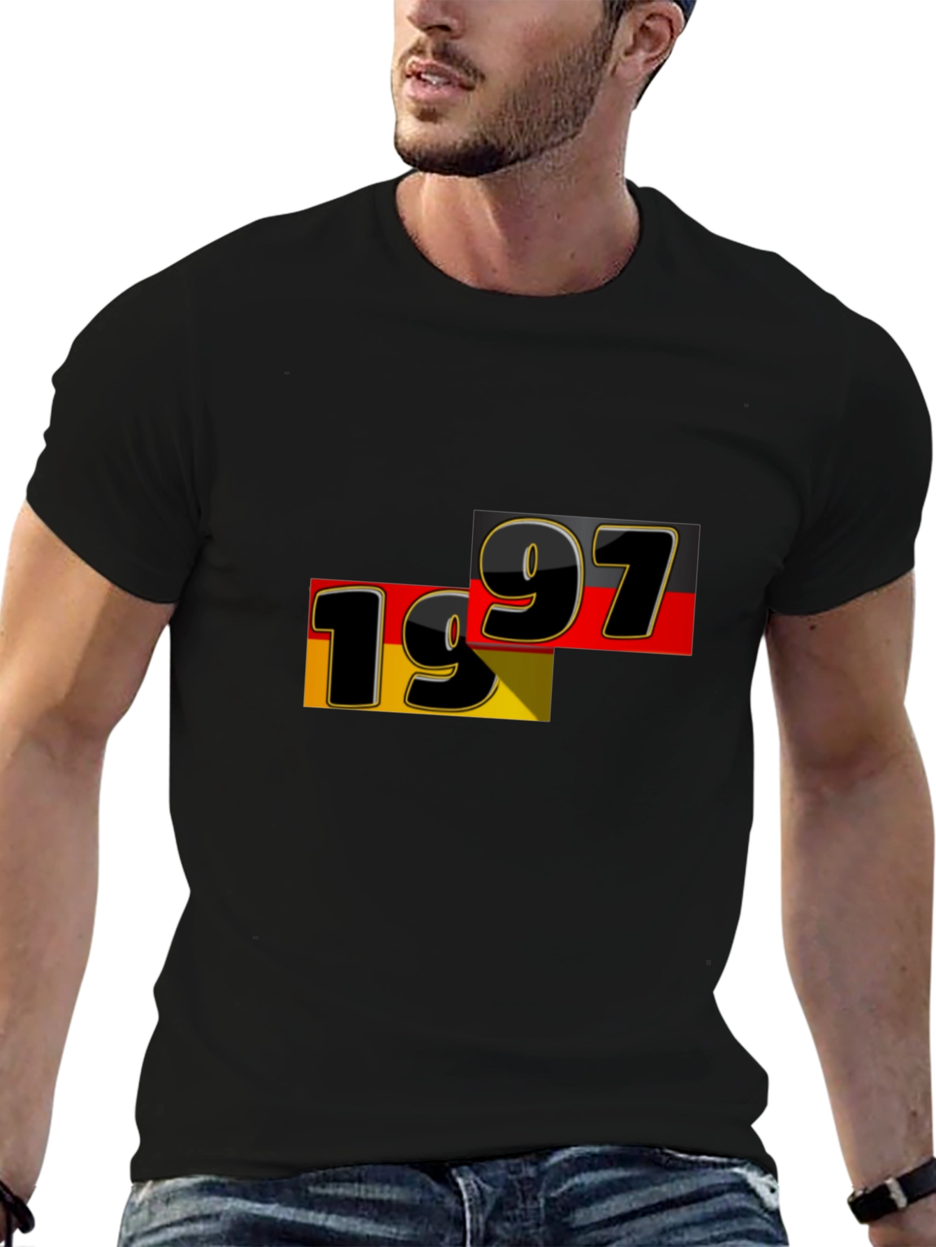 1997 Germany Flag Graphic Tee - Black