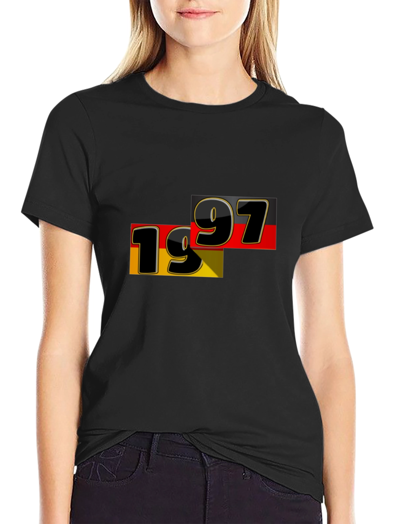 1997 Germany Flag Graphic Tee - Black