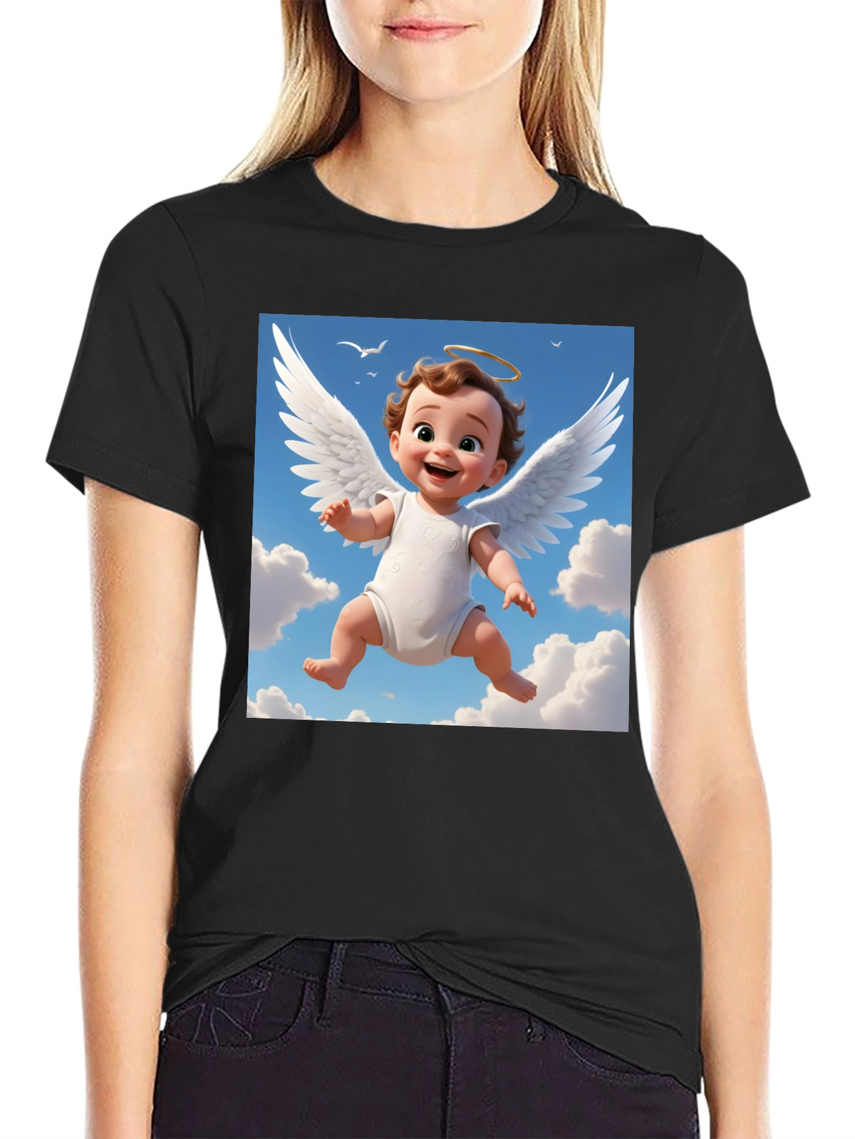 Angel Baby Graphic Tee - Cute & Comfy!