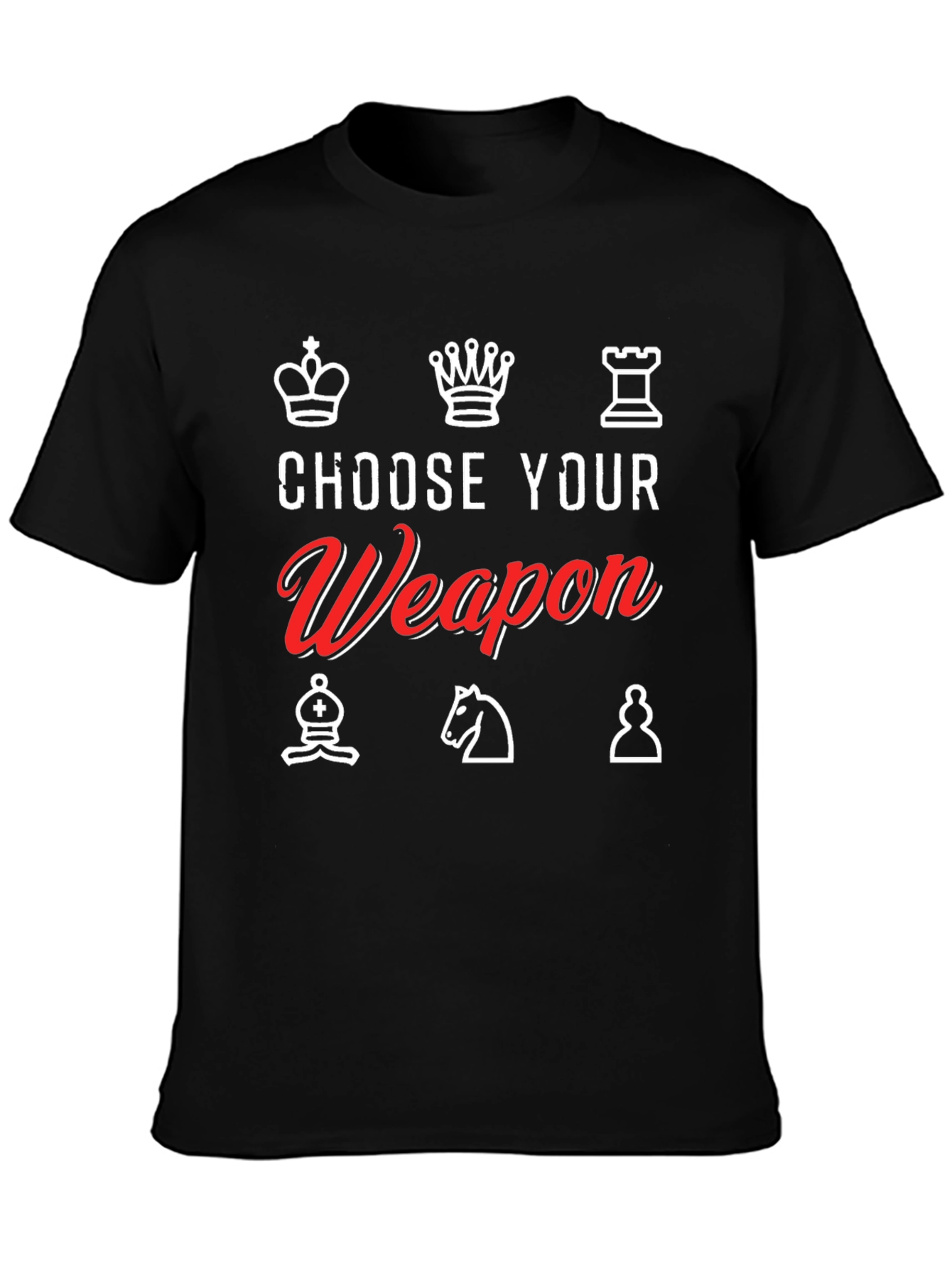 Choose Your Weapon Chess T-Shirt