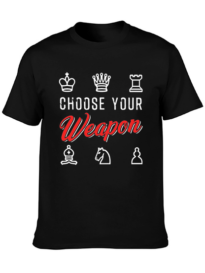 Choose Your Weapon Chess T-Shirt