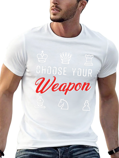 Choose Your Weapon Chess T-Shirt