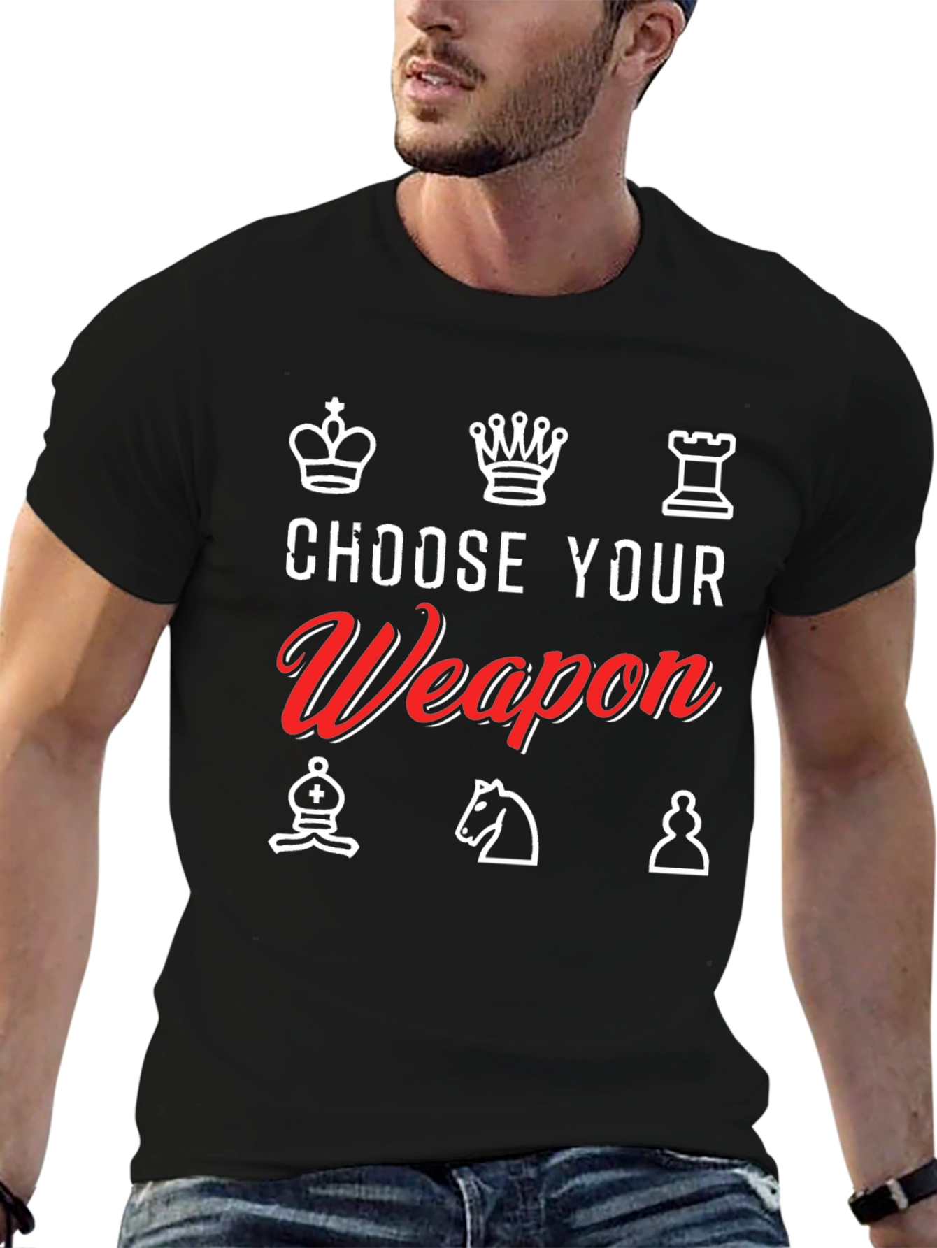 Choose Your Weapon Chess T-Shirt