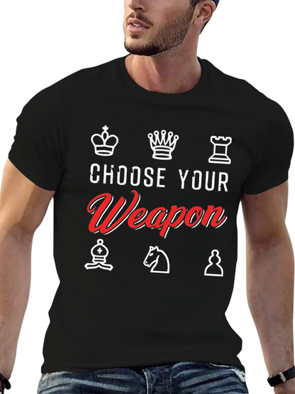 Choose Your Weapon Chess T-Shirt