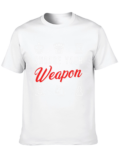 Choose Your Weapon Chess T-Shirt