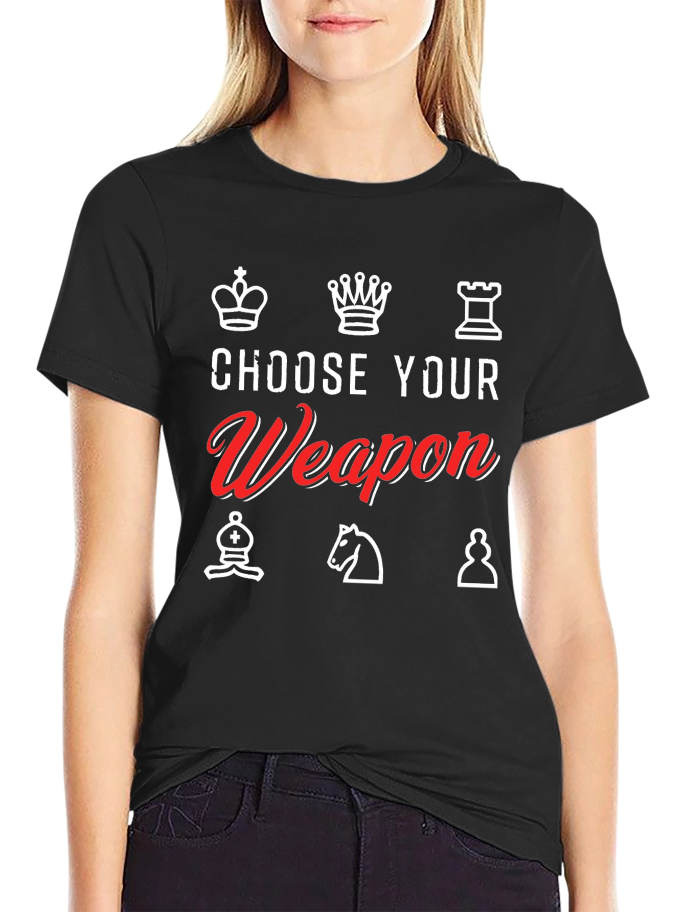 Choose Your Weapon Chess T-Shirt