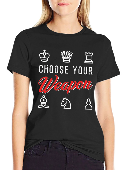 Choose Your Weapon Chess T-Shirt