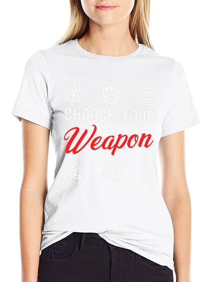 Choose Your Weapon Chess T-Shirt