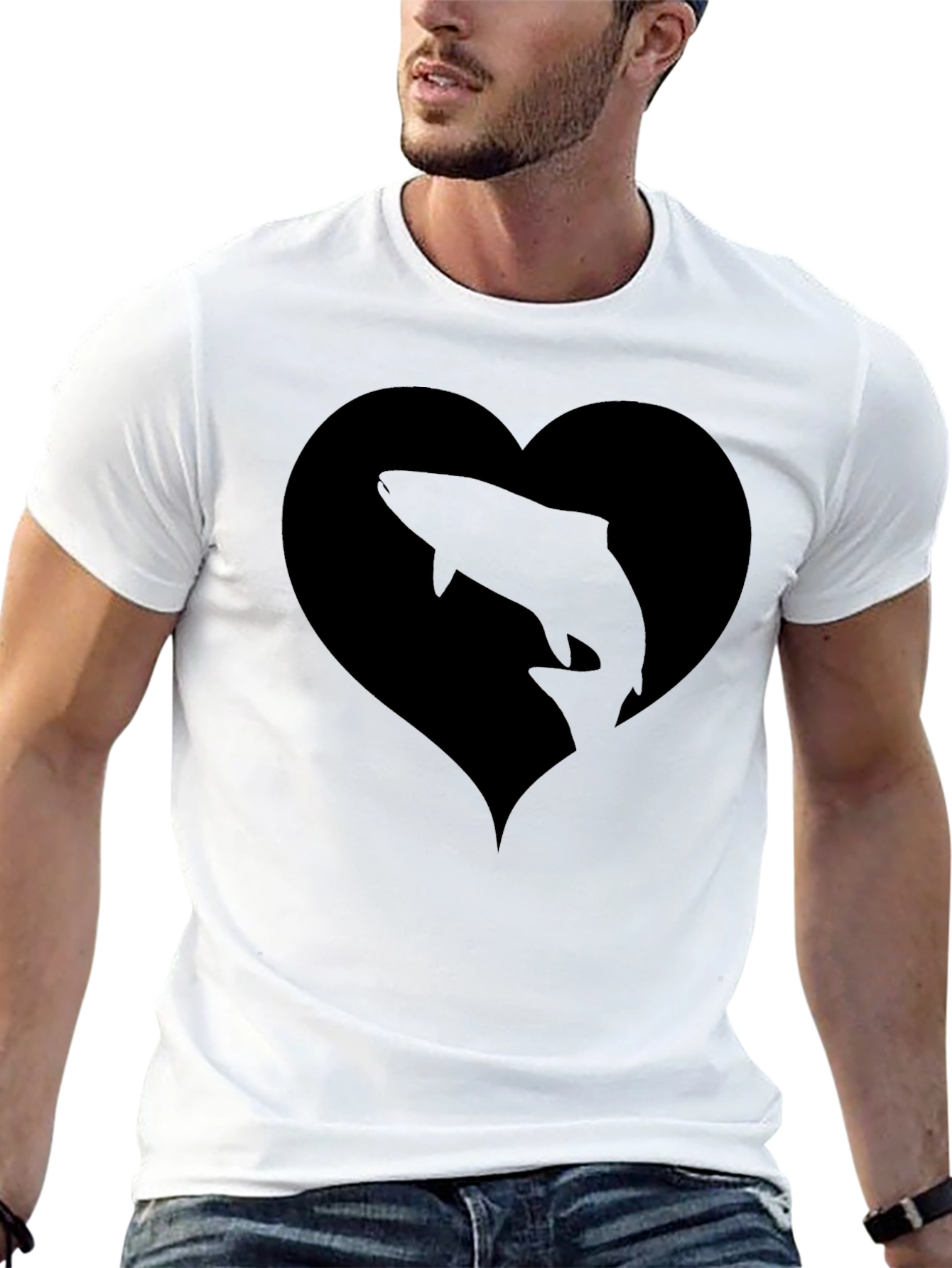 Black Fish Heart T-Shirt