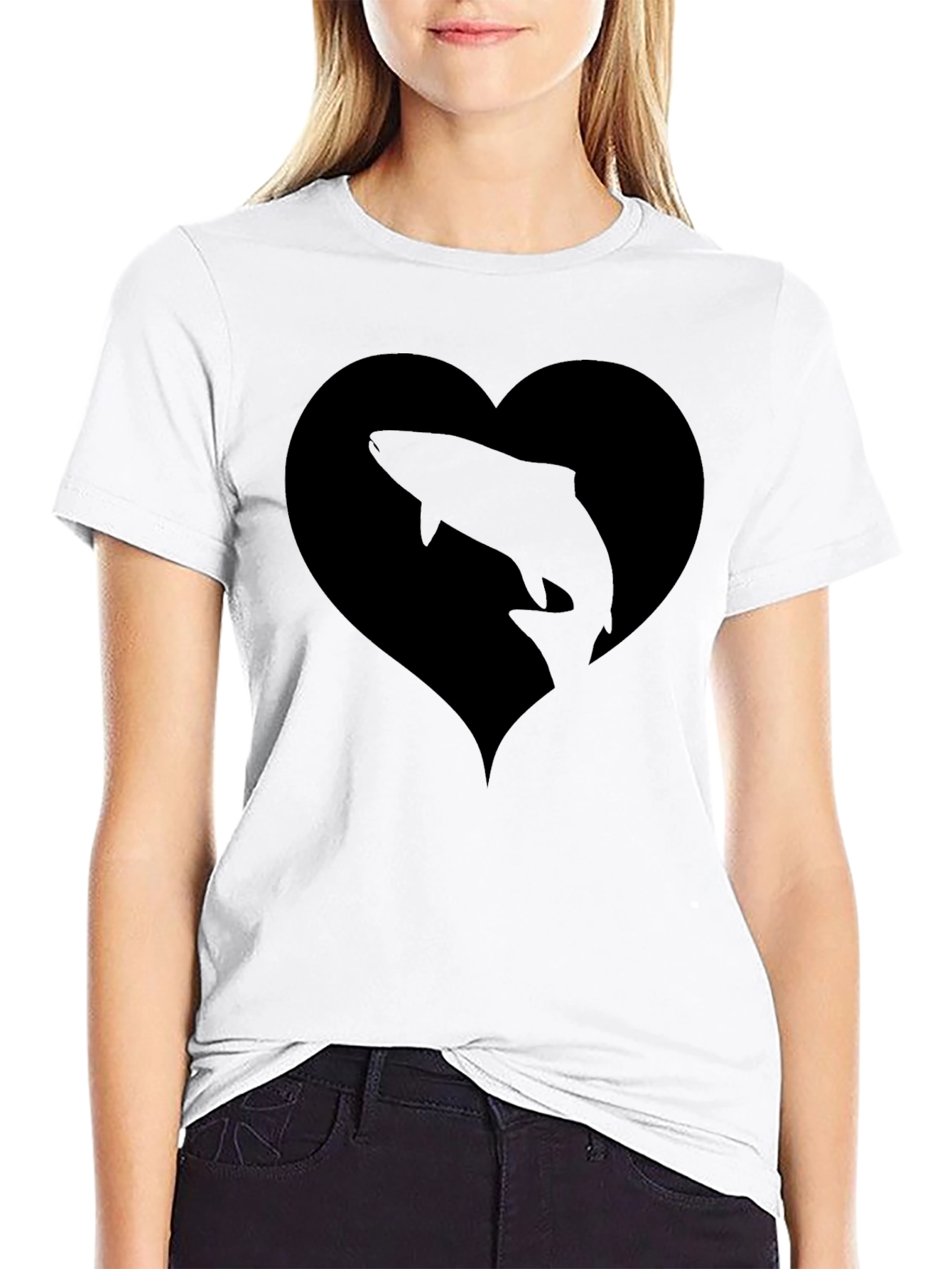 Black Fish Heart T-Shirt