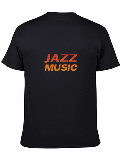 Jazz Music Graphic Tee - Retro Style Black T-Shirt