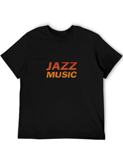Jazz Music Graphic Tee - Retro Style Black T-Shirt