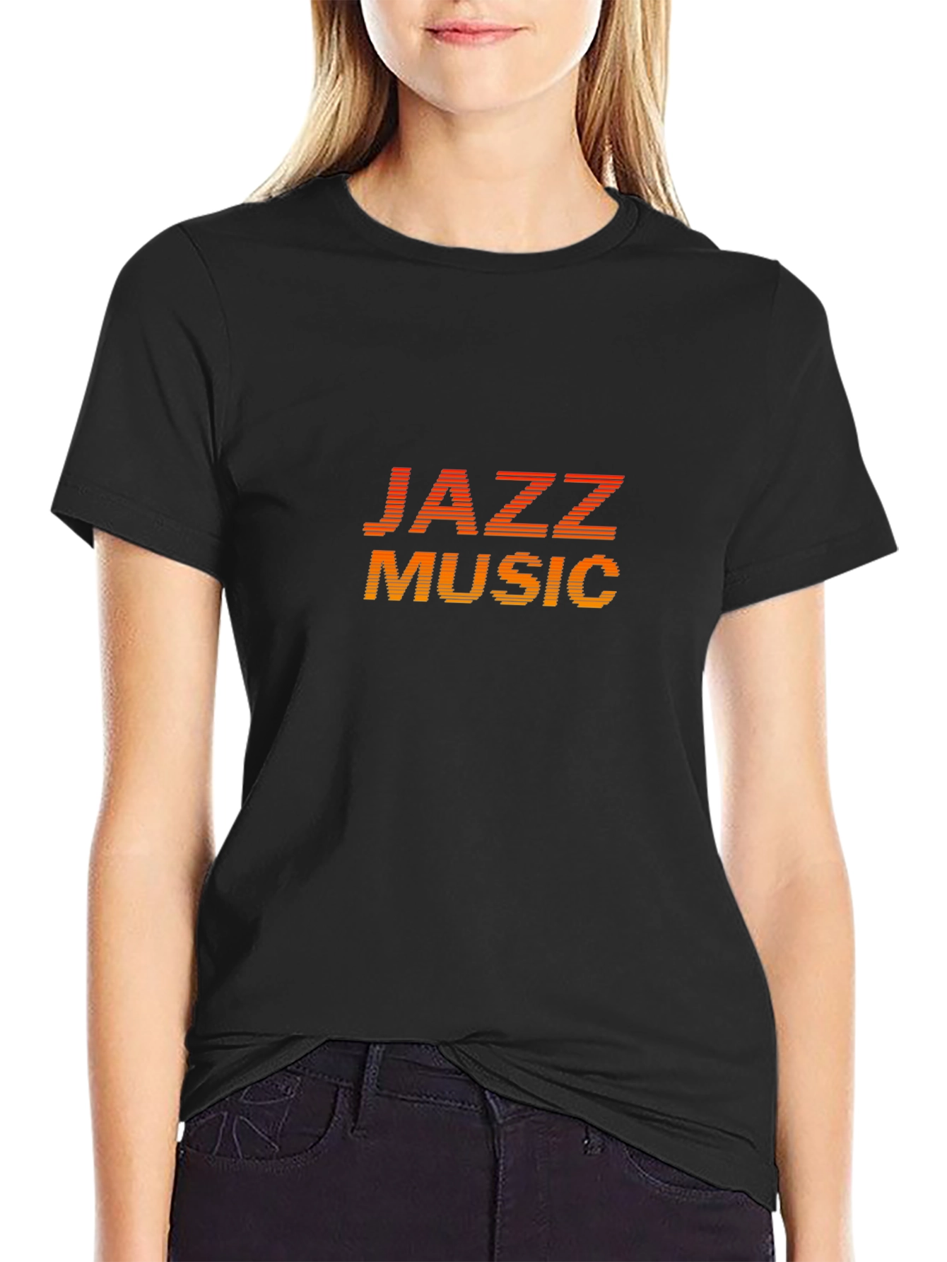 Jazz Music Graphic Tee - Retro Style Black T-Shirt