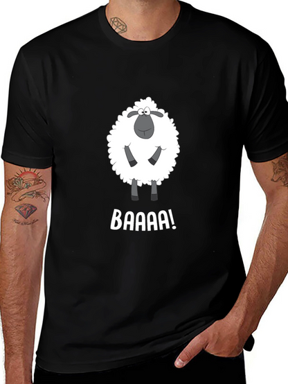Funny Sheep BAAAA! Black T-Shirt